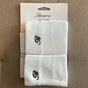 NWT Reserve White Wristbands, unisex